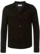 Saint Laurent Classic Collar Jacket, Men's, Size: 48, Black, Goat Suede/silk