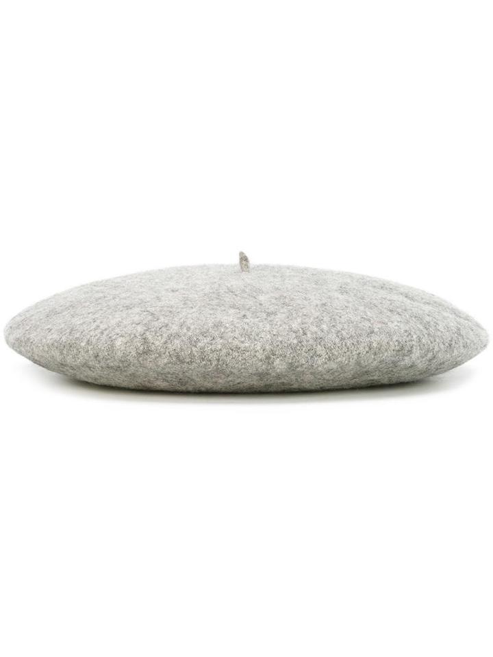 Gucci Classic Beret, Size: Medium, Grey, Wool