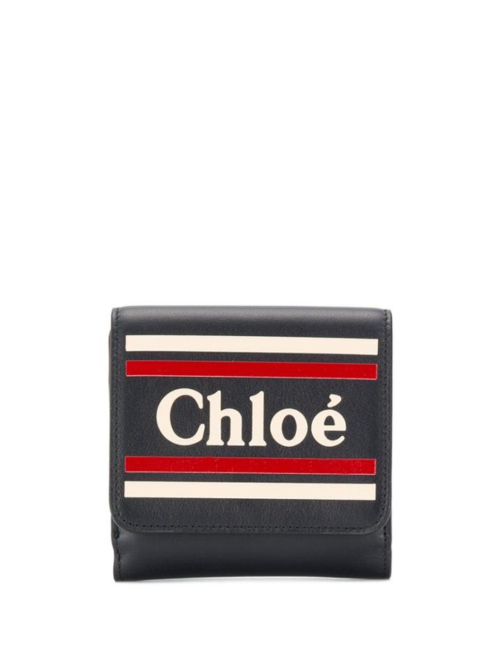Chloé Logo Bi-fold Wallet - Blue