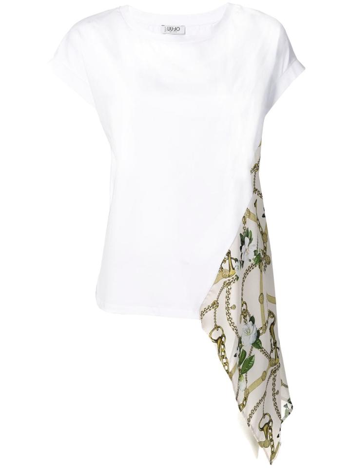 Liu Jo Panelled White T-shirt