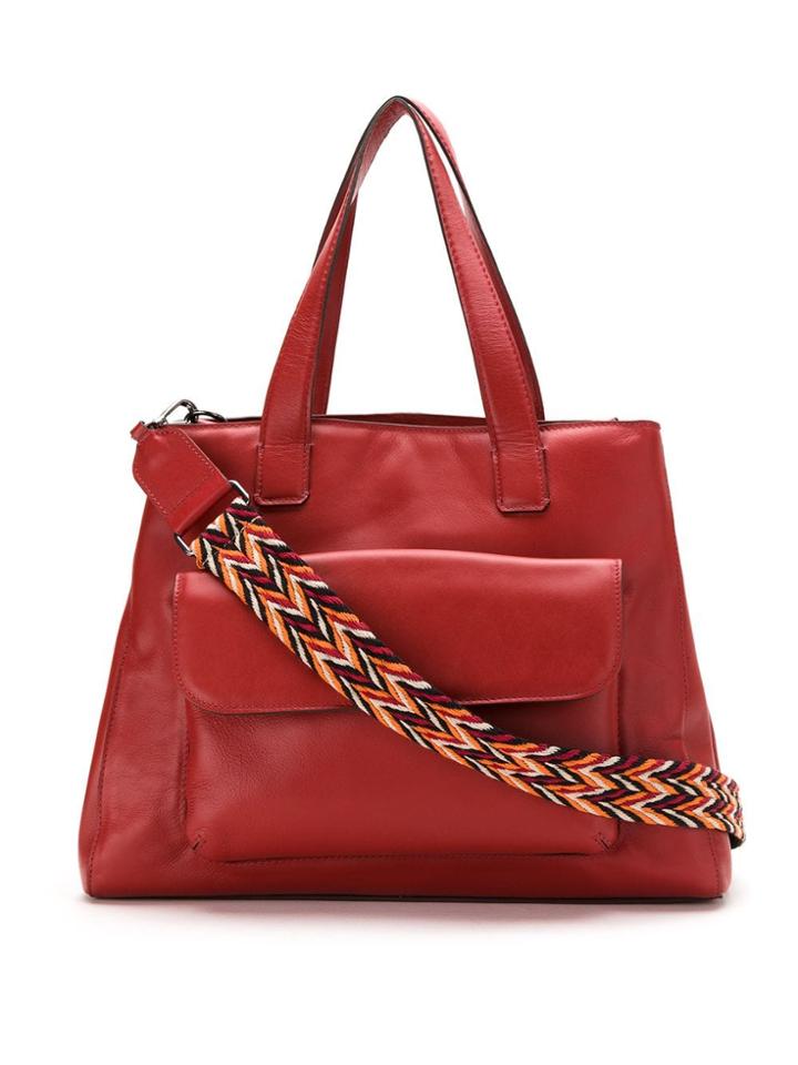 Mara Mac Leather Oversized Bag - Red