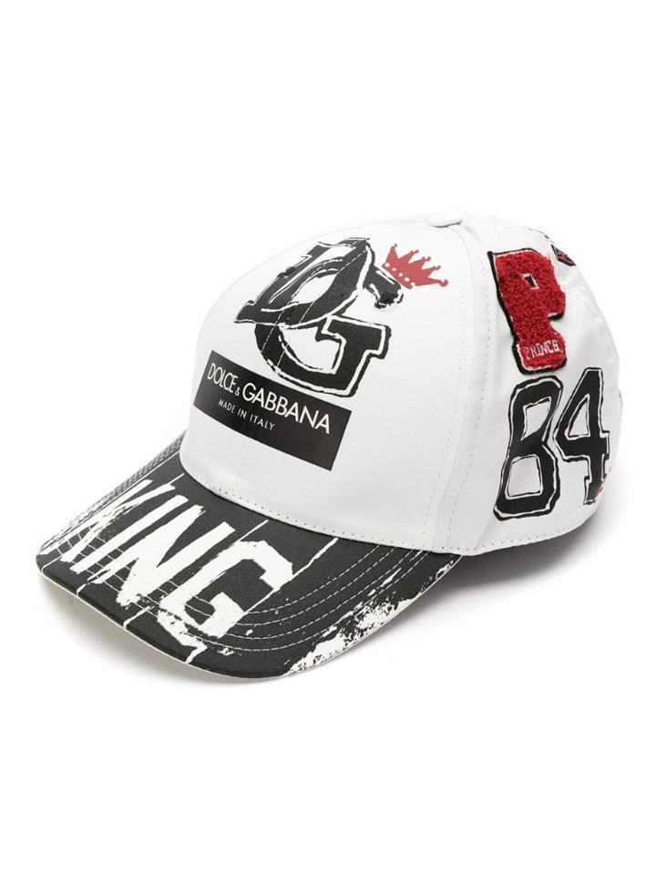 Dolce & Gabbana King Printed Baseball Cap - White