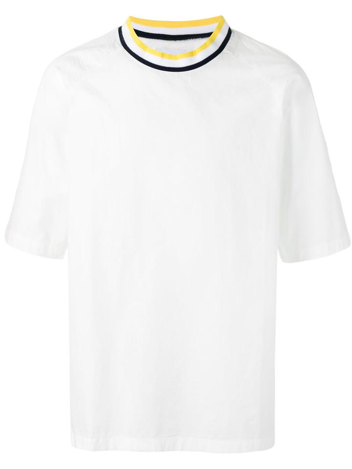 Sunnei Contrast T-shirt, Men's, Size: Xs, White, Cotton
