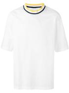 Sunnei Contrast T-shirt, Men's, Size: Xs, White, Cotton