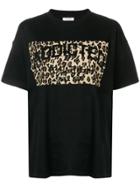 P.a.r.o.s.h. Leopard Print Panel T-shirt - Black