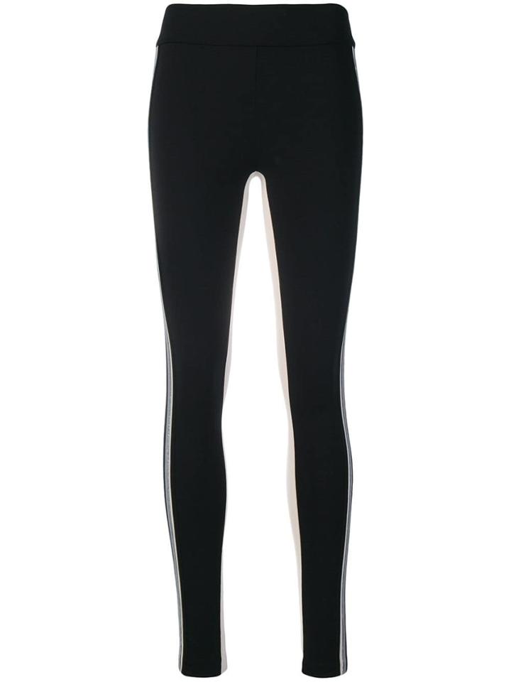 No Ka' Oi Stripe Trim Leggings - Black