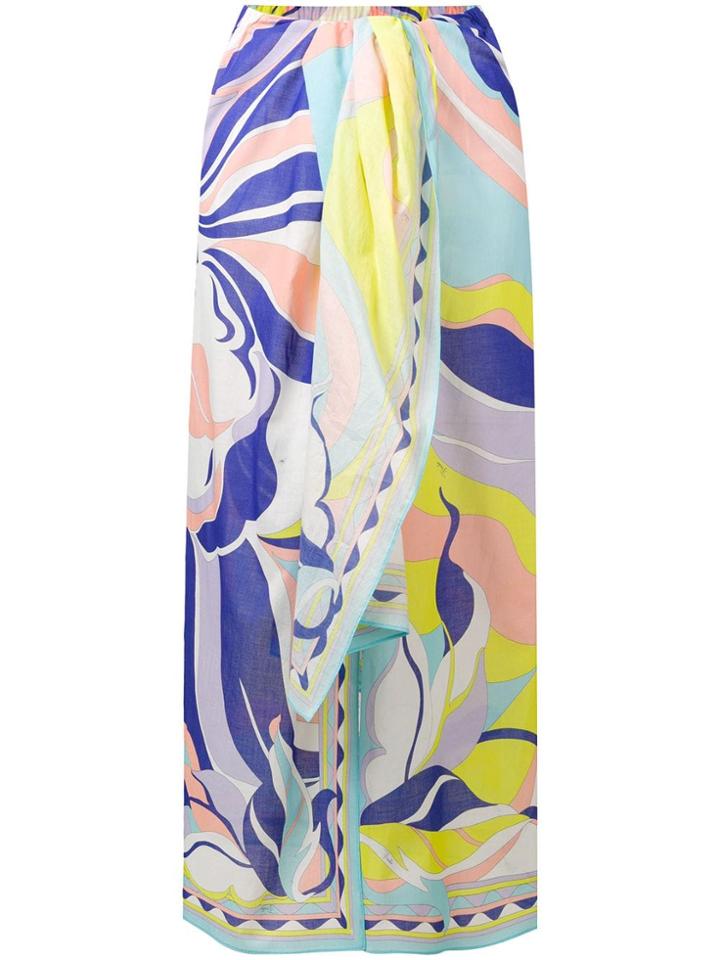 Emilio Pucci Rivera Print Sarong Skirt - Purple