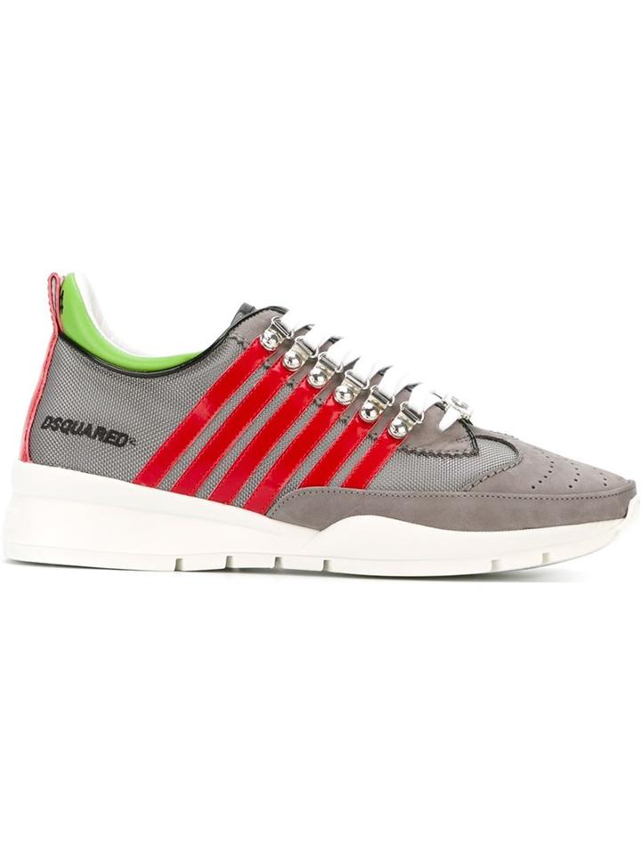 Dsquared2 251 Sneakers, Men's, Size: 44.5, Grey, Suede/nylon/leather/rubber