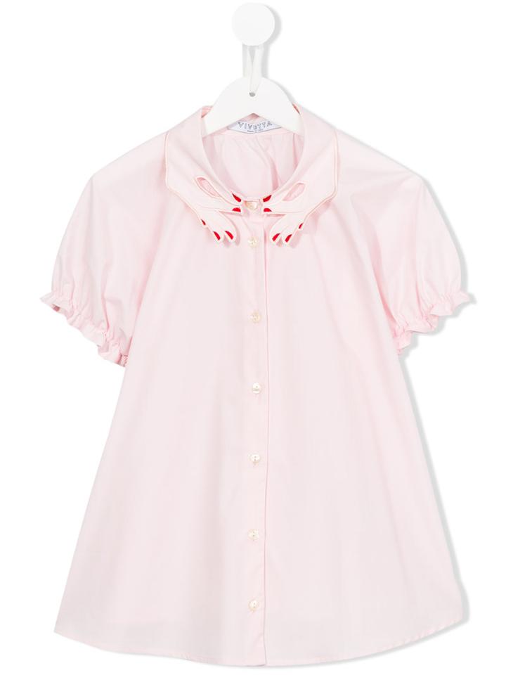 Vivetta Kids - Pettirosso Shirt - Kids - Cotton - 14 Yrs, Girl's, Pink/purple
