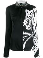 Cavalli Class Tiger Printed Blouse - Black