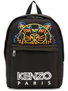 Kenzo Logo Embroidered Backpack - Black