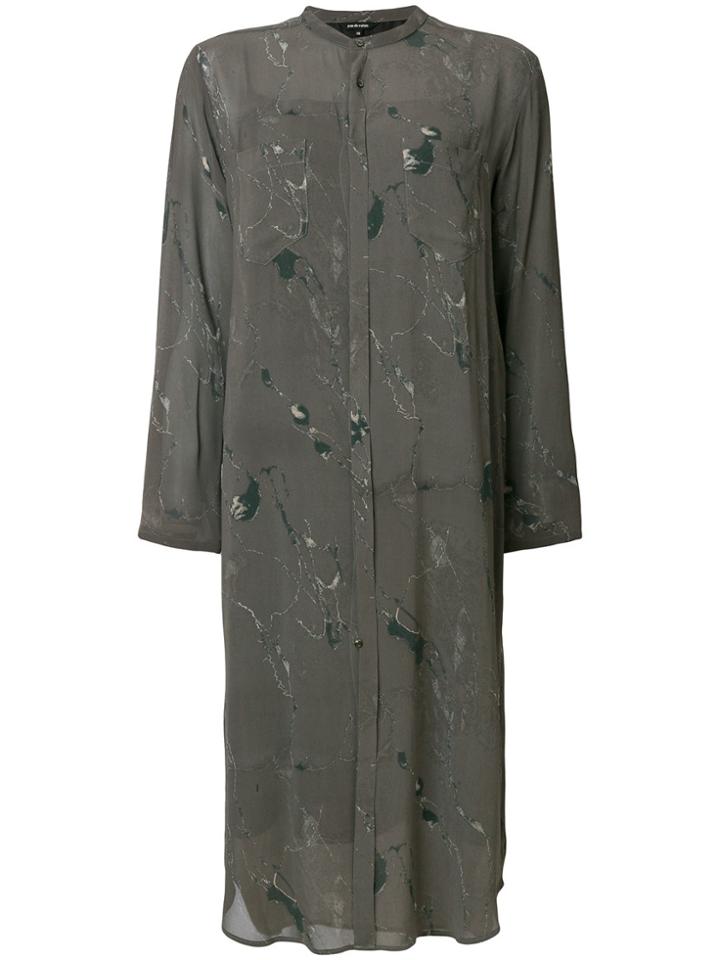 Pas De Calais Printed Shirt Dress - Grey