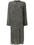 Pas De Calais Printed Shirt Dress - Grey