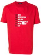 Neil Barrett Slogan T-shirt - Red