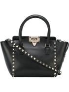 Valentino 'rockstud' Trapeze Tote - Black