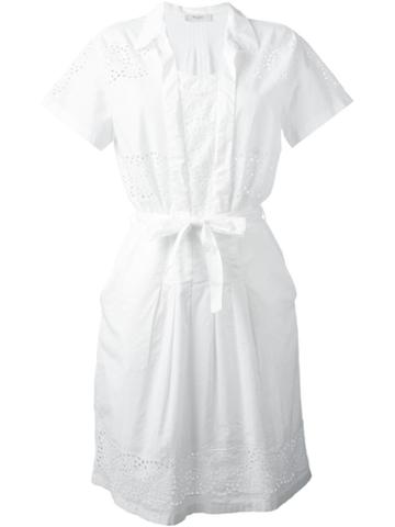 Paul Smith Red Ear Belted Broderie Anglaise Dress