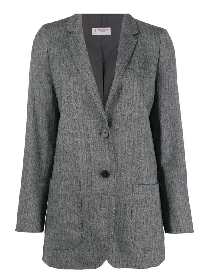 Alberto Biani Striped Blazer - Grey
