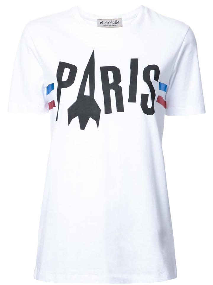 Être Cécile 'paris Rocket' T-shirt, Women's, Size: Large, White, Cotton