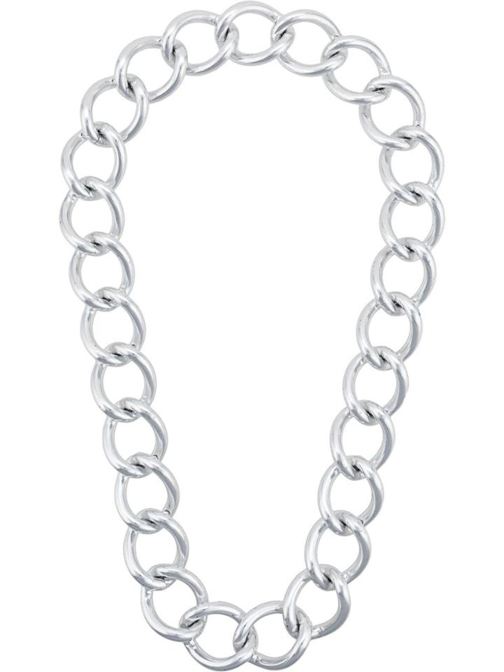 Susan Caplan Vintage 1980s Chain Statement Necklace - Silver
