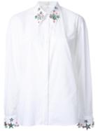 Delpozo Embellished Stars Shirt, Women's, Size: 38, White, Cotton