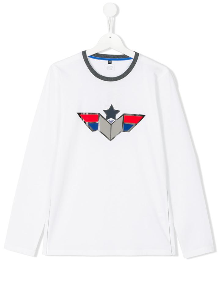 Armani Junior Star Print T-shirt - White