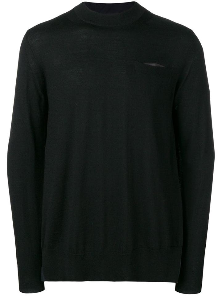 Sacai Contrast Back Sweatshirt - Blue