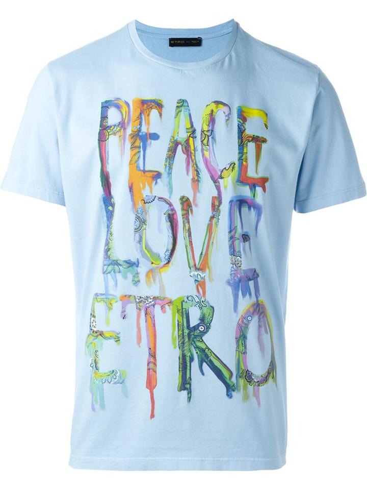Etro 'peace & Love' Print T-shirt