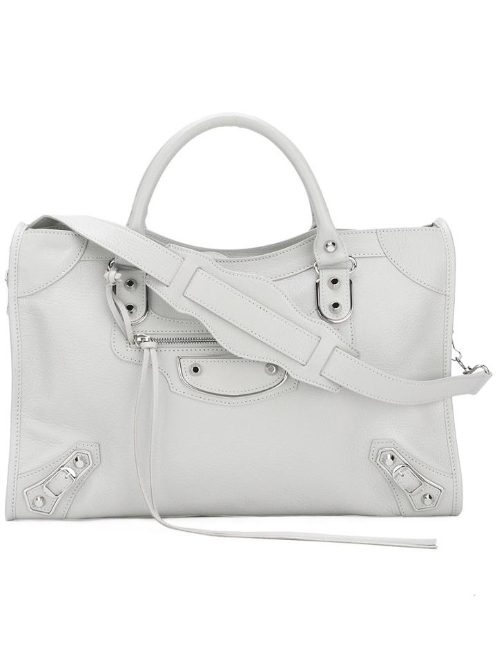 Balenciaga Classic City Bag, Women's, Grey, Goat Skin