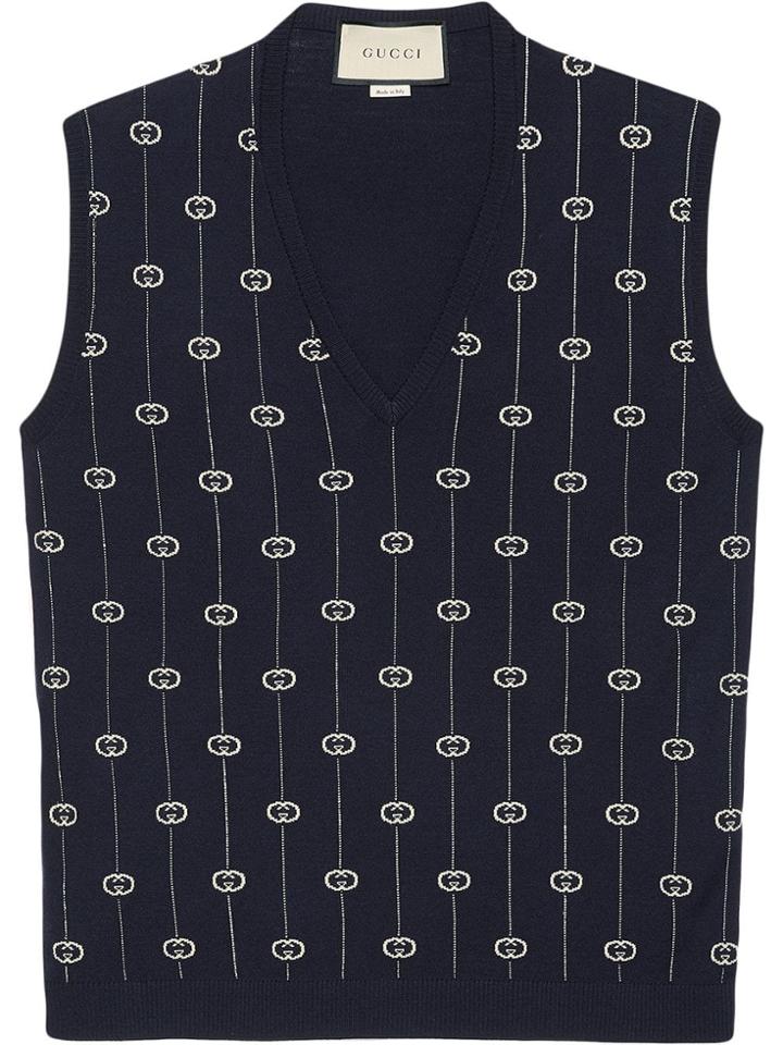 Gucci Interlocking G Stripe Vest - Blue