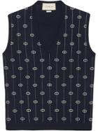 Gucci Interlocking G Stripe Vest - Blue