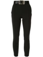 Elisabetta Franchi High-waisted Belted Trousers - Black