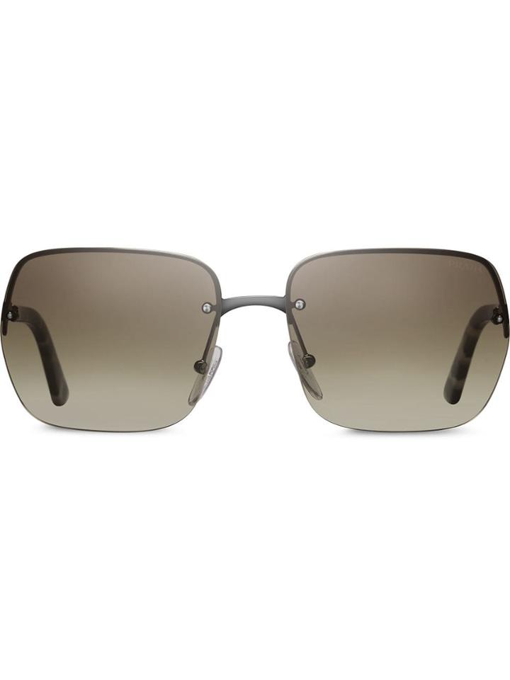 Prada Eyewear Square Frame Sunglasses - Neutrals