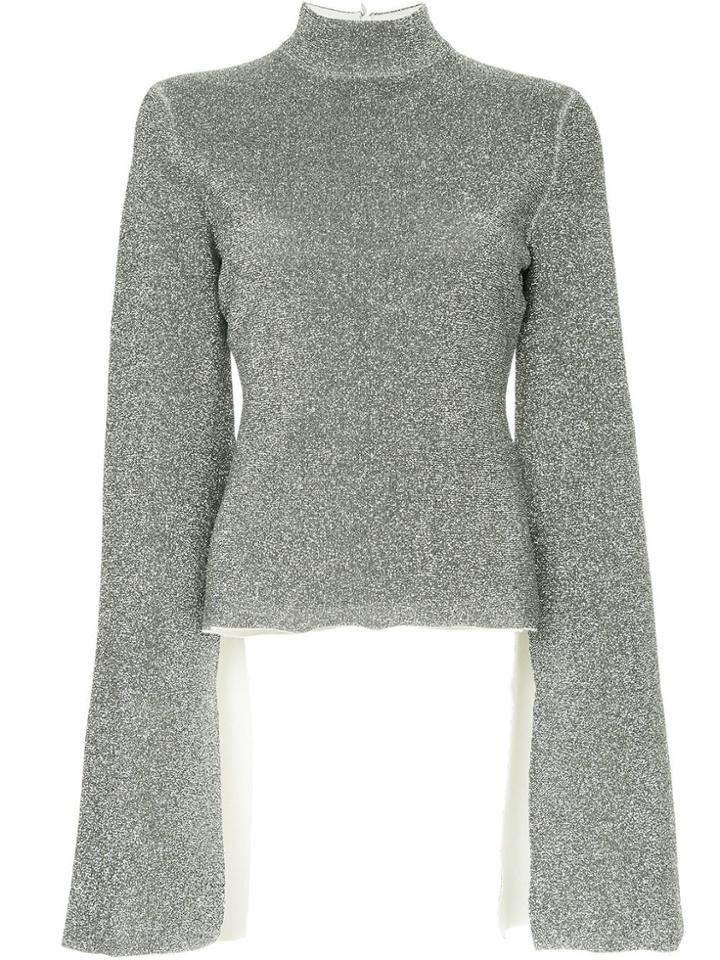 Solace London Glitter Effect Top - Silver