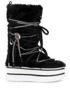 Hogan Faux Fur Snow Boots - Black