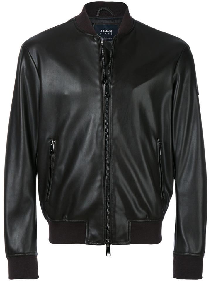 Armani Jeans Slim Zipped Jacket - Brown