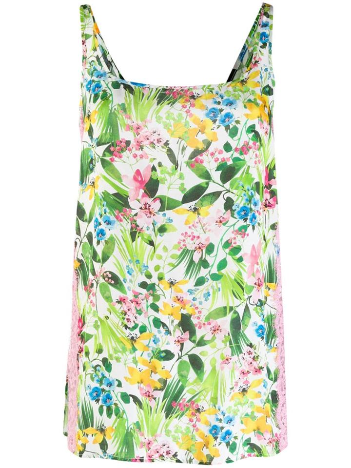 Ermanno Scervino Floral Print Top - Green