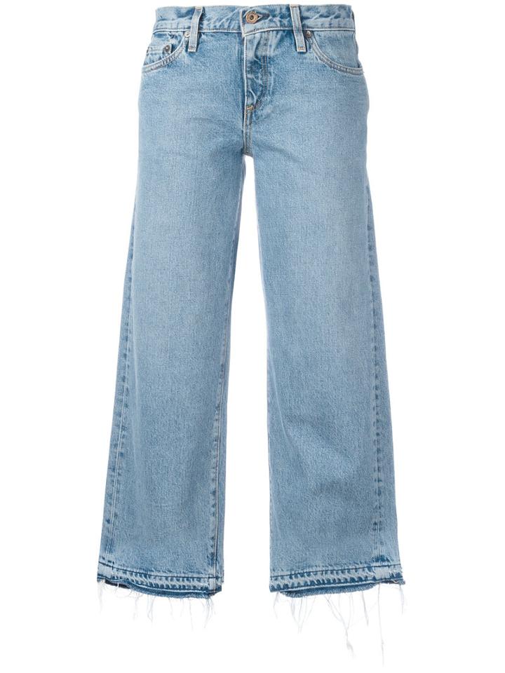 Simon Miller - Cropped Flared Jeans - Women - Cotton - Iii, Women's, Blue, Cotton