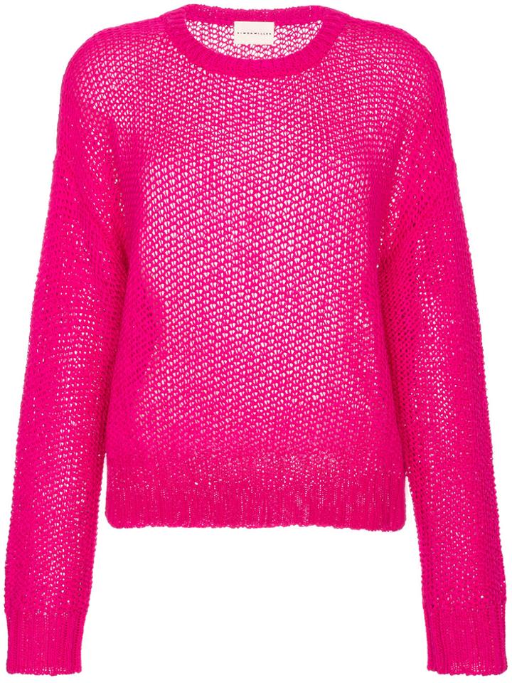 Simon Miller Fuchsia Pink Rhea Pullover - Pink & Purple
