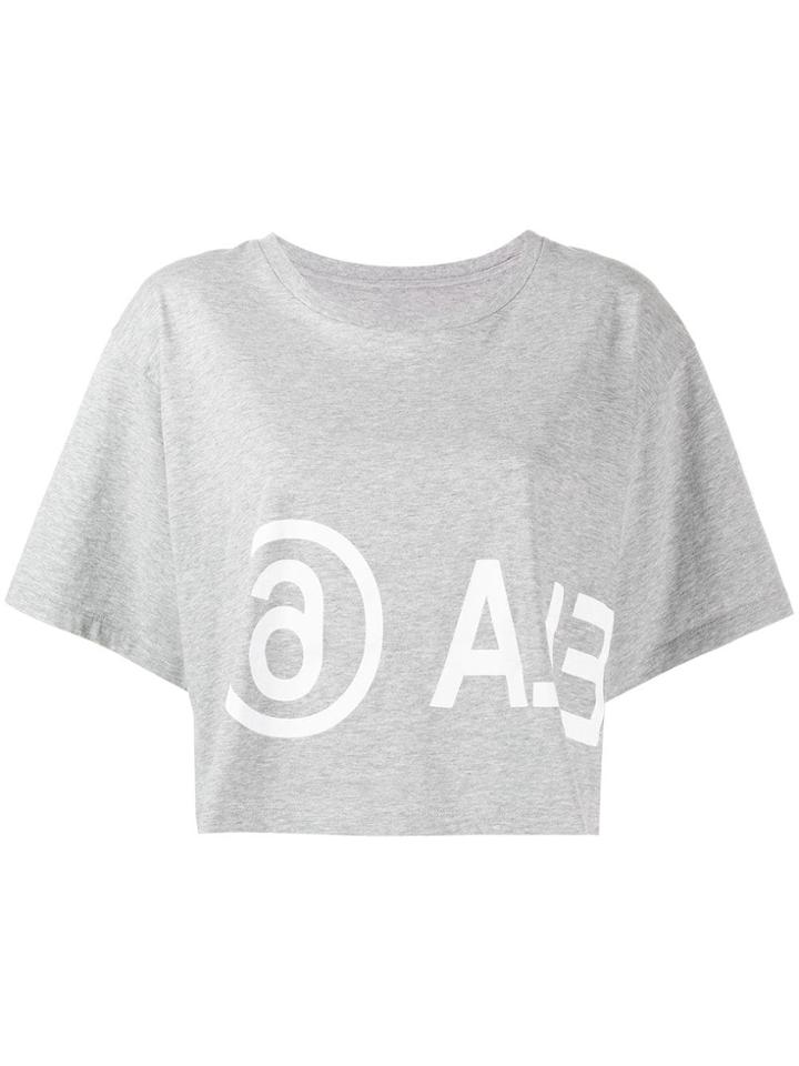 Mm6 Maison Margiela Cropped T-shirt - Grey