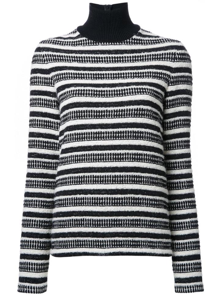 Martin Grant Striped Turtleneck Jumper - Black