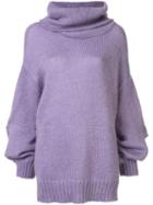 Undercover Oversized Roll-neck Jumper - Purple