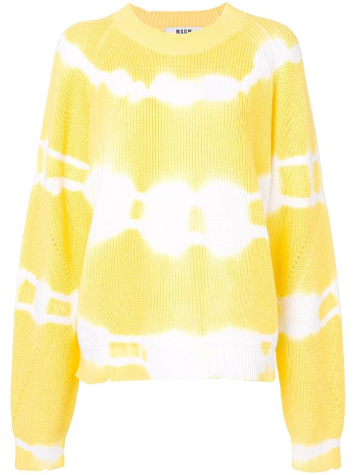 Msgm Tie-dye Sweater - Yellow