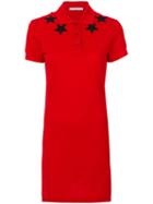 Givenchy - Star Patch Polo Shirt Dress - Women - Cotton/polyester - 38, Red, Cotton/polyester