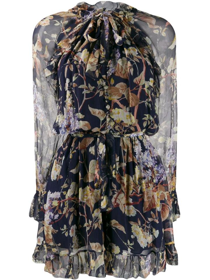 Zimmermann Floral-print Playsuit - Blue