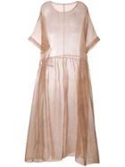 Uma Wang Sheer Loose Dress - Pink & Purple