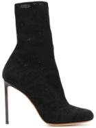 Francesco Russo Mesh Mid-calf Length Boots - Black