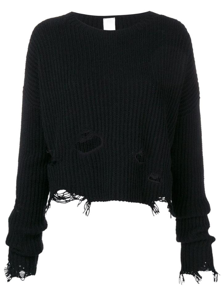 Pinko Iguana Distressed Jumper - Black