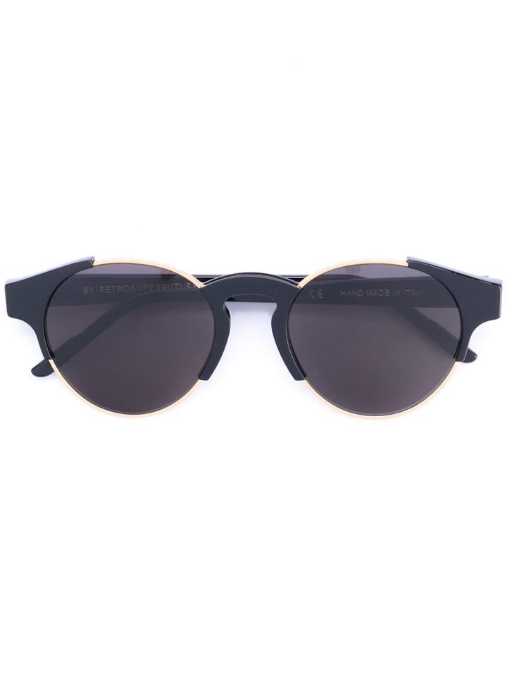 Retrosuperfuture - Round Sunglasses - Men - Acetate/metal - One Size, Black, Acetate/metal