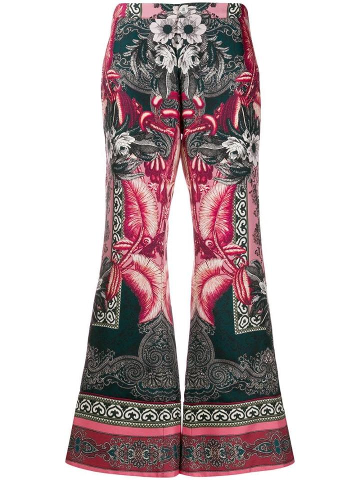 F.r.s For Restless Sleepers Flared Printed Trousers - Pink