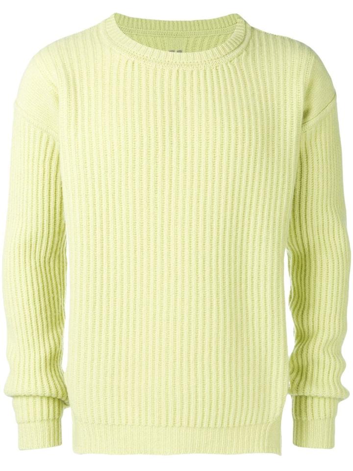 Rick Owens Round Neck Knit Jumper - Green